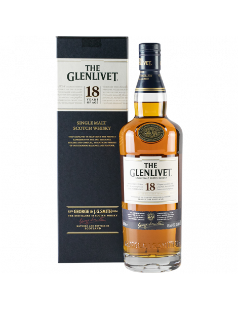 Scotch Whisky Single Malt 18 Ans d'âge - The Glenlivet